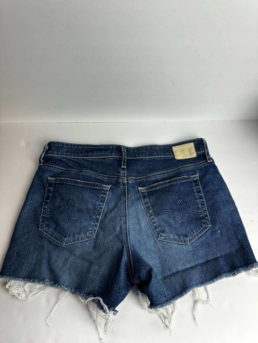 AG Adriano Goldschmied Women's Shorts 28 Hailey The Ex Boyfriend Raw Hem Blue - Picture 2 of 9